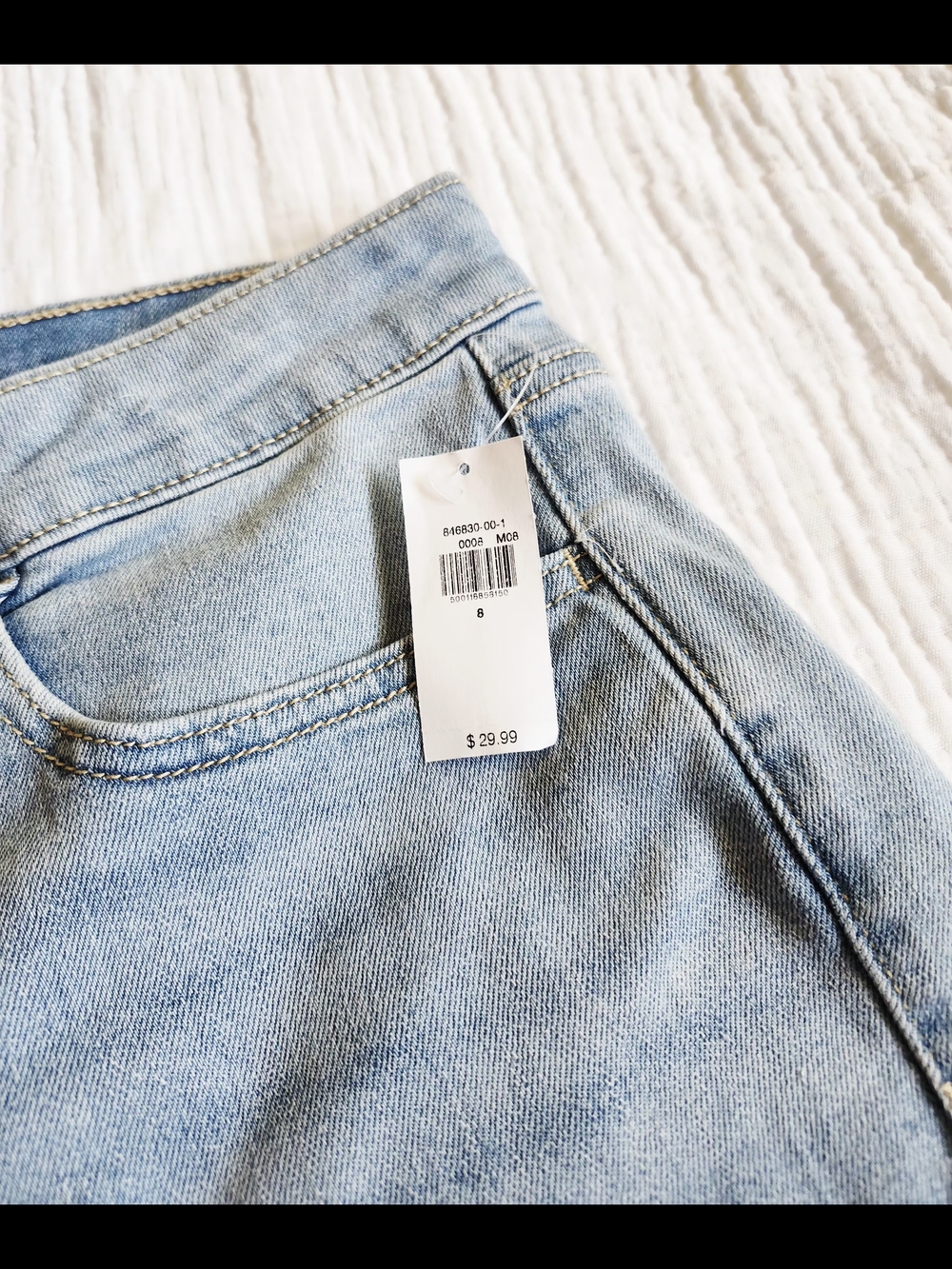 Old Navy Light Wash Denim Cuffed Women's Shorts - Picture 3 of 11